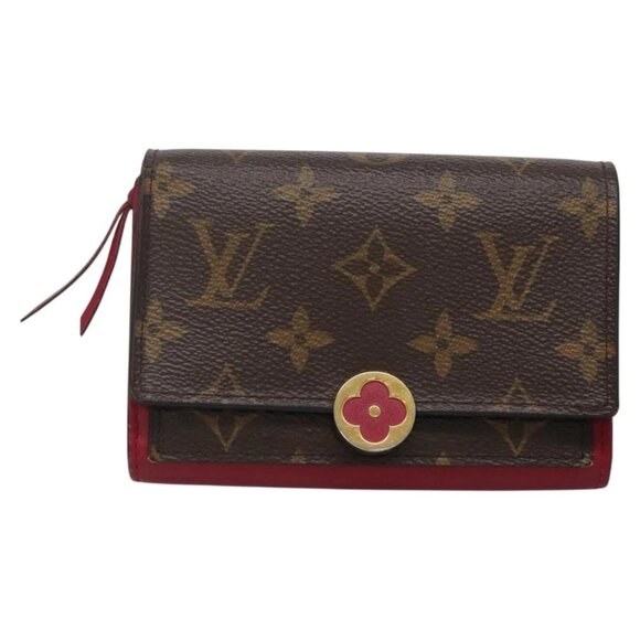 LOUIS VUITTON Monogram Portefeuille Flor Compact Wallet Fuchsia M64588 LV 128881 - Picture 2 of 14
